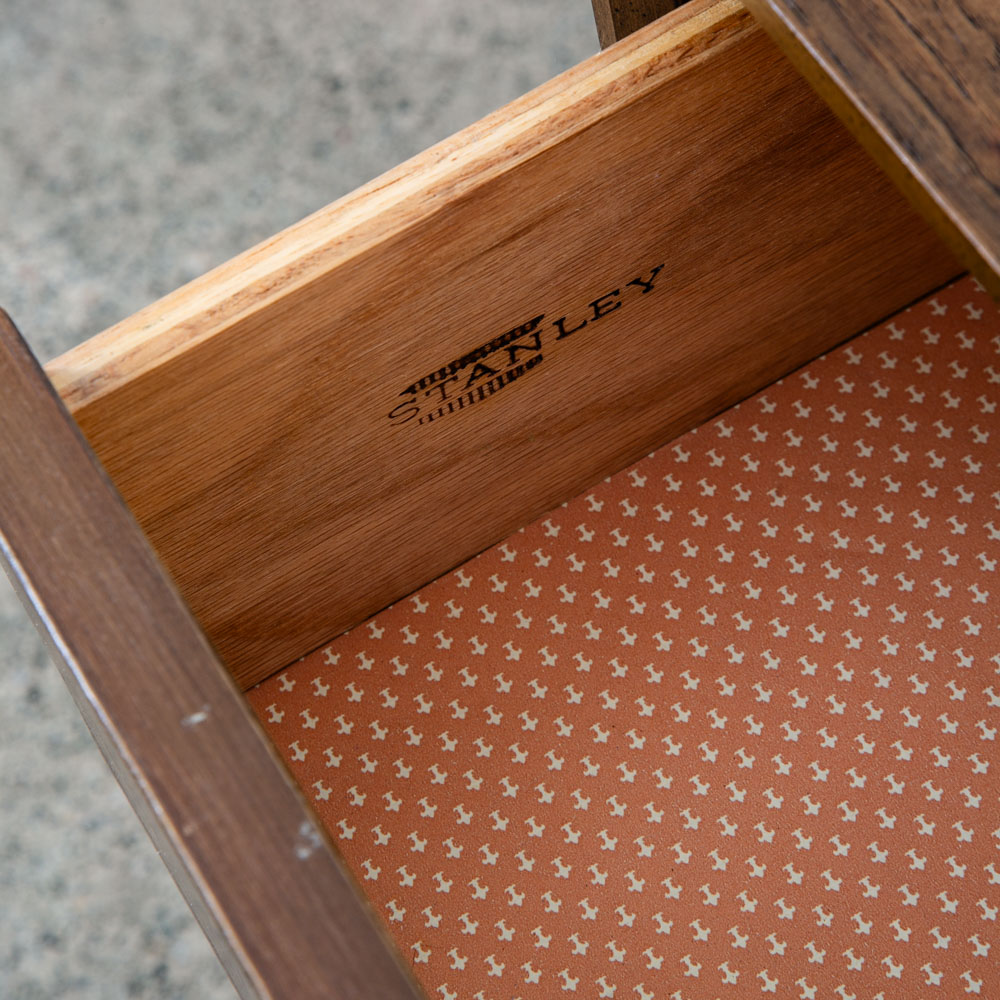 Mid Century Modern Nightstands End Table Side Wood Stanley 2 Drawer Vintage Mcm - Image 6