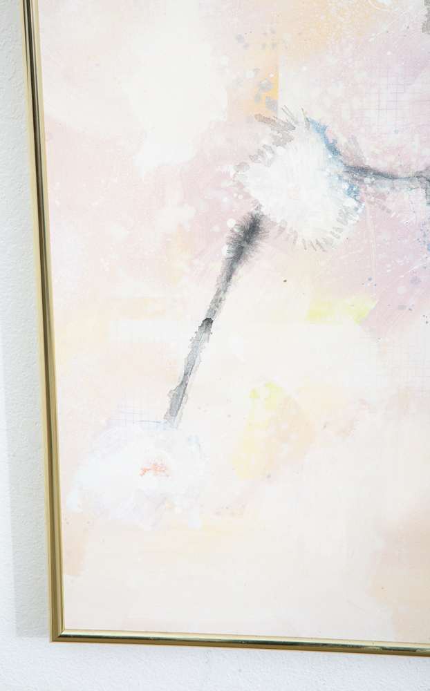 Mid Century Modern Painting Original Art Abstract Flowers Floral 48x36.5 Signed - Image 5