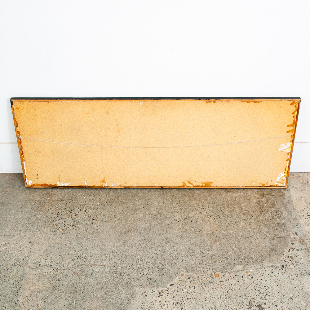 Mid Century Modern Original Painting Art Abstract Expressionism Orange Yellow - Image 5