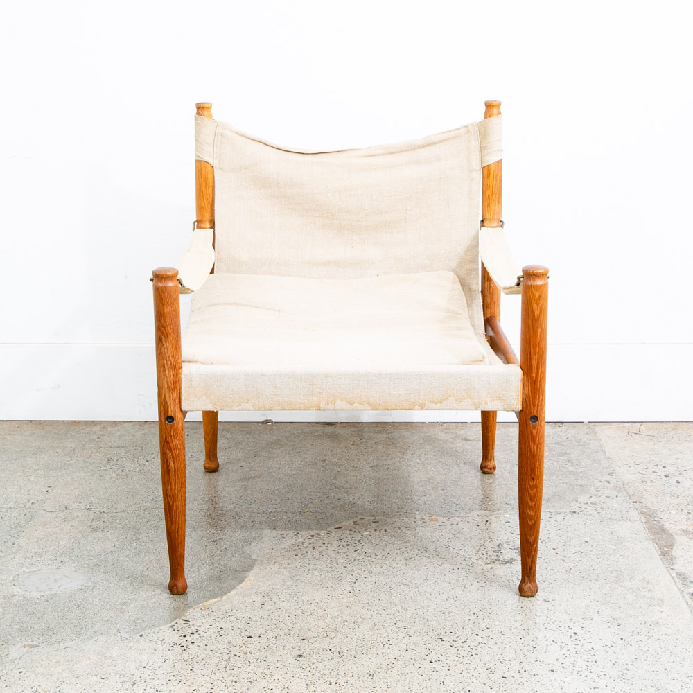 Mid Century Danish Modern lounge Chairs Safari Tan White Oak Arm Pair Set Two - Image 7