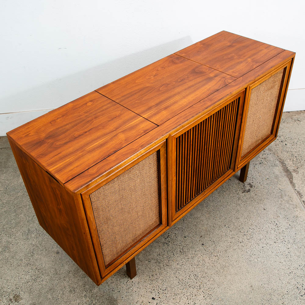 Mid Century Modern Stereo Console Drexel Declaration Radio Record Player Walnut - Image 8