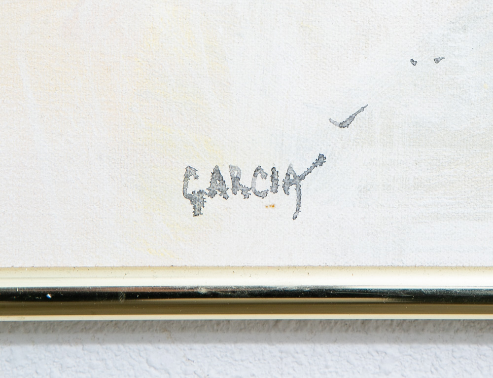 Mid Century Modern Painting Original Art Abstract Flowers Floral 48x36.5 Signed - Image 4