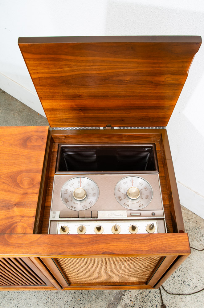 Mid Century Modern Stereo Console Drexel Declaration Radio Record Player Walnut - Image 6