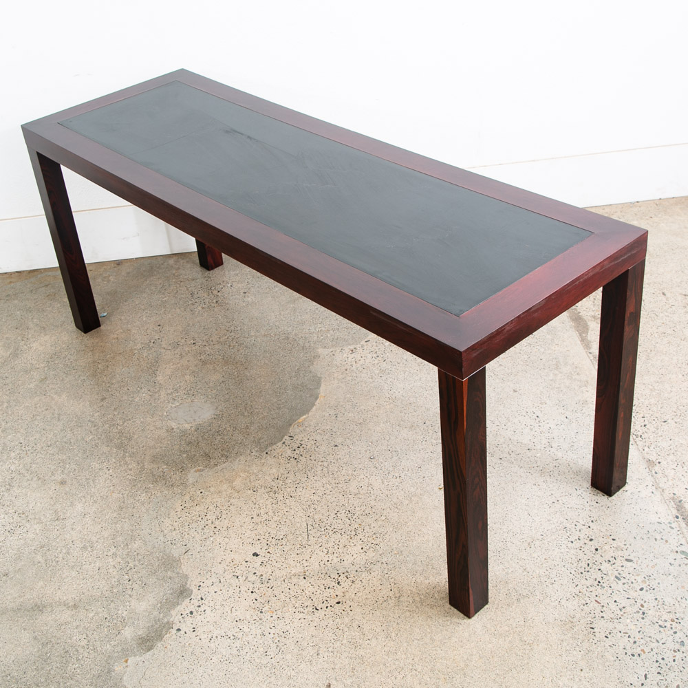 Mid Century Modern Console Table Rosewood Entryway Black Sofa Drawers Vintage - Image 6