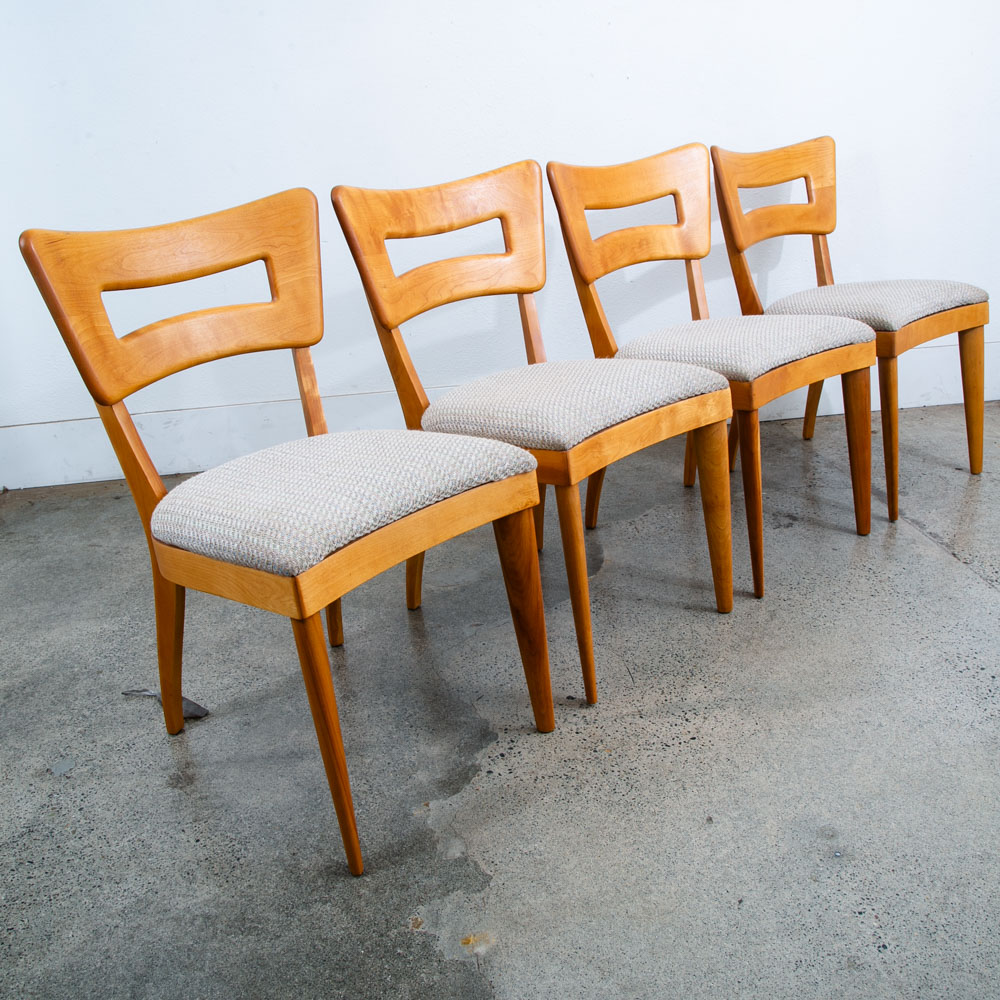 Mid Century Modern Dining Chairs Set 6 Heywood Wakefield Dog Bone Armchair Mcm - Image 3