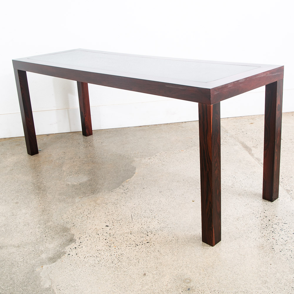 Mid Century Modern Console Table Rosewood Entryway Black Sofa Drawers Vintage - Image 3