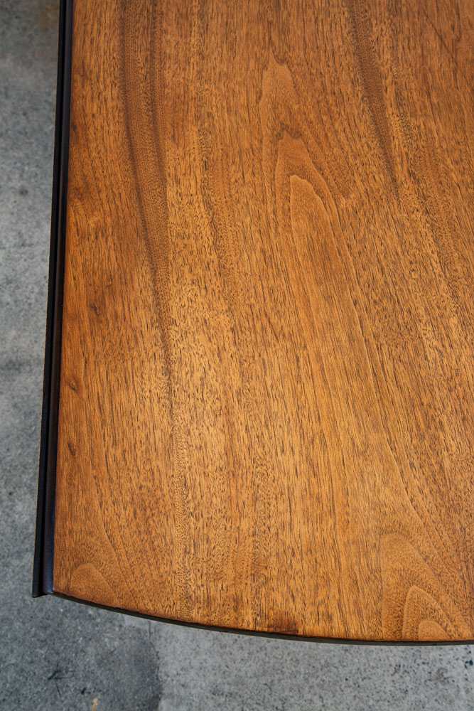 Mid Century Modern Dining Table Broyhill Brasilia Walnut Drop Leaf x2 Oval Mcm - Image 11