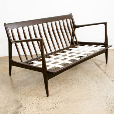 Mid Century Danish Modern Settee Sofa Ib Kofod Larsen Refinished Arm Selig Mcm