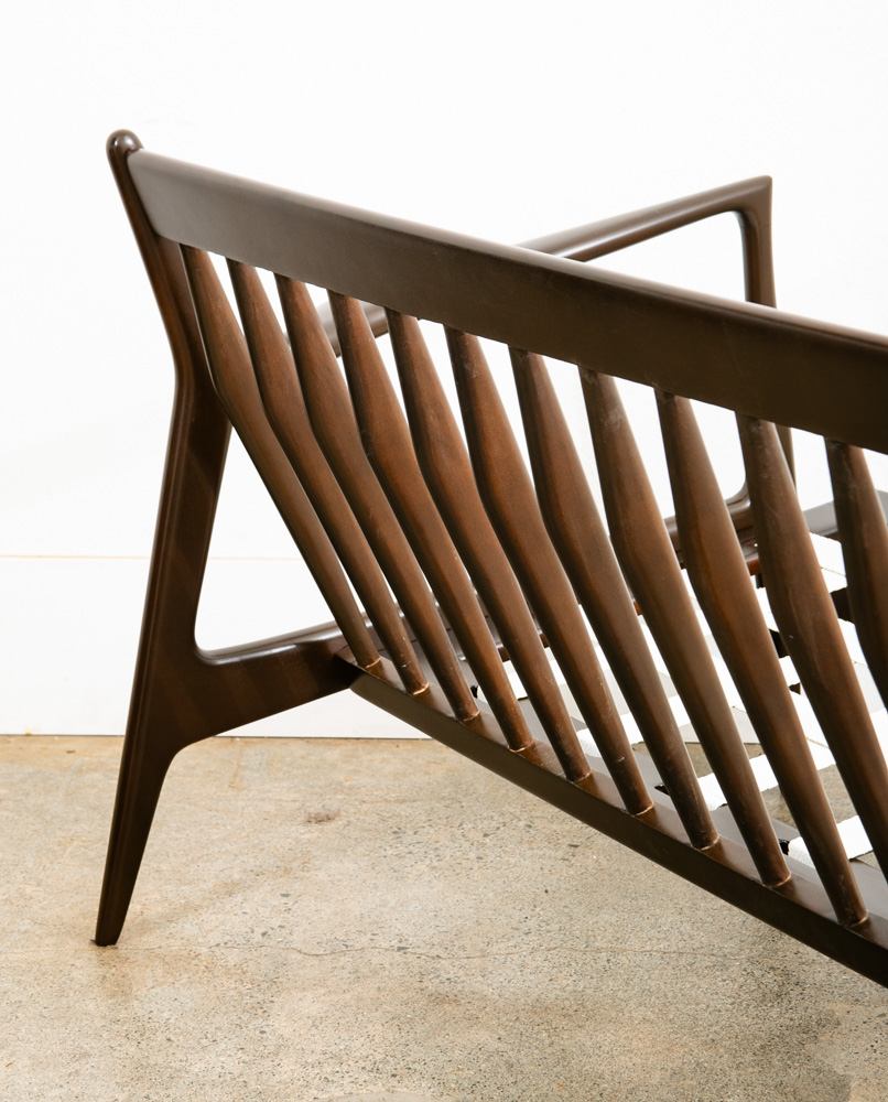 Mid Century Danish Modern Settee Sofa Ib Kofod Larsen Refinished Arm Selig Mcm - Image 12