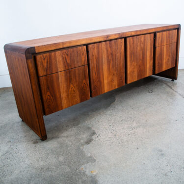 Mid Century Modern Credenza Office Cabinet 4 Drawer Walnut Wood File Large 76"