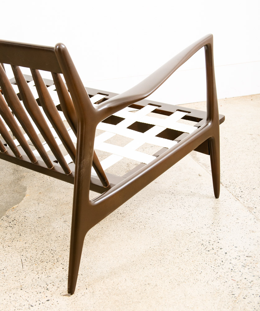 Mid Century Danish Modern Settee Sofa Ib Kofod Larsen Refinished Arm Selig Mcm - Image 10