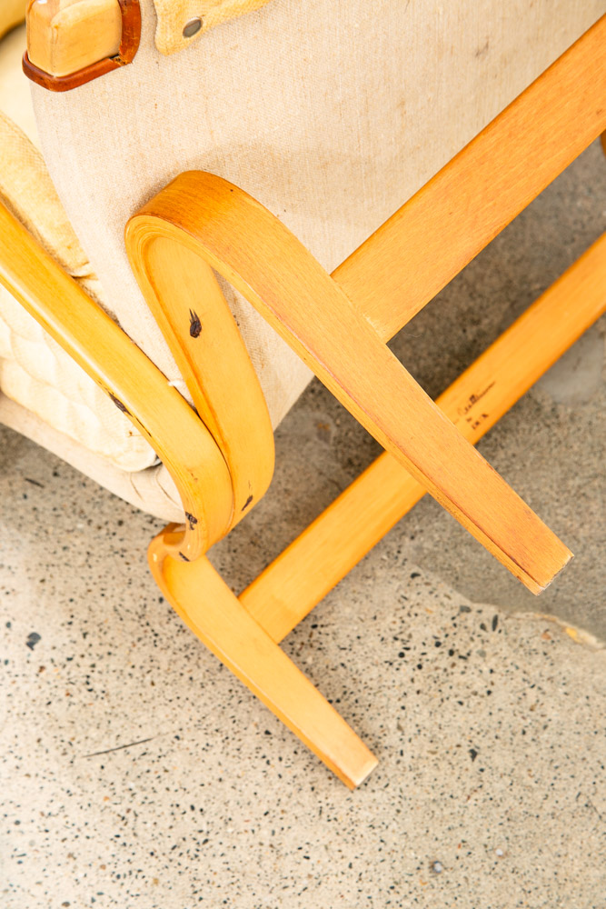 Mid Century Danish Modern Lounge Chair Dux Bruno Mathsson Pernilla Off White Mcm - Image 8