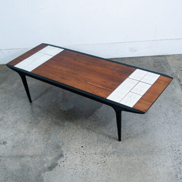 Mid Century Modern Coffee Table Lane Cosmopolitan Surfboard Tile Rosewood Wood
