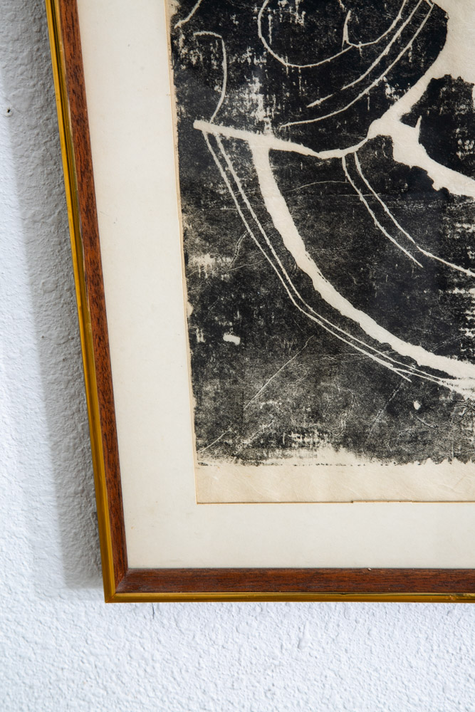 Mid Century Modern Art Print Figure Portrait Black White Sign Signed Mcm Wall - Image 6