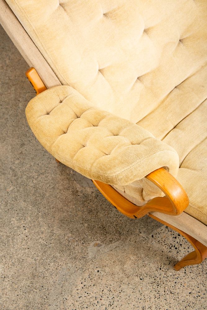 Mid Century Danish Modern Lounge Chair Dux Bruno Mathsson Pernilla Off White Mcm - Image 6