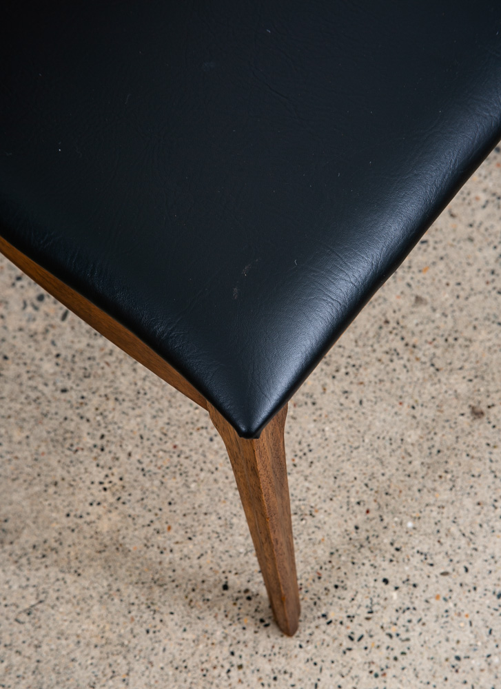 Mid Century Modern Dining Chairs Set 4 Broyhill Brasilia Back Black Lenoir Chair - Image 9