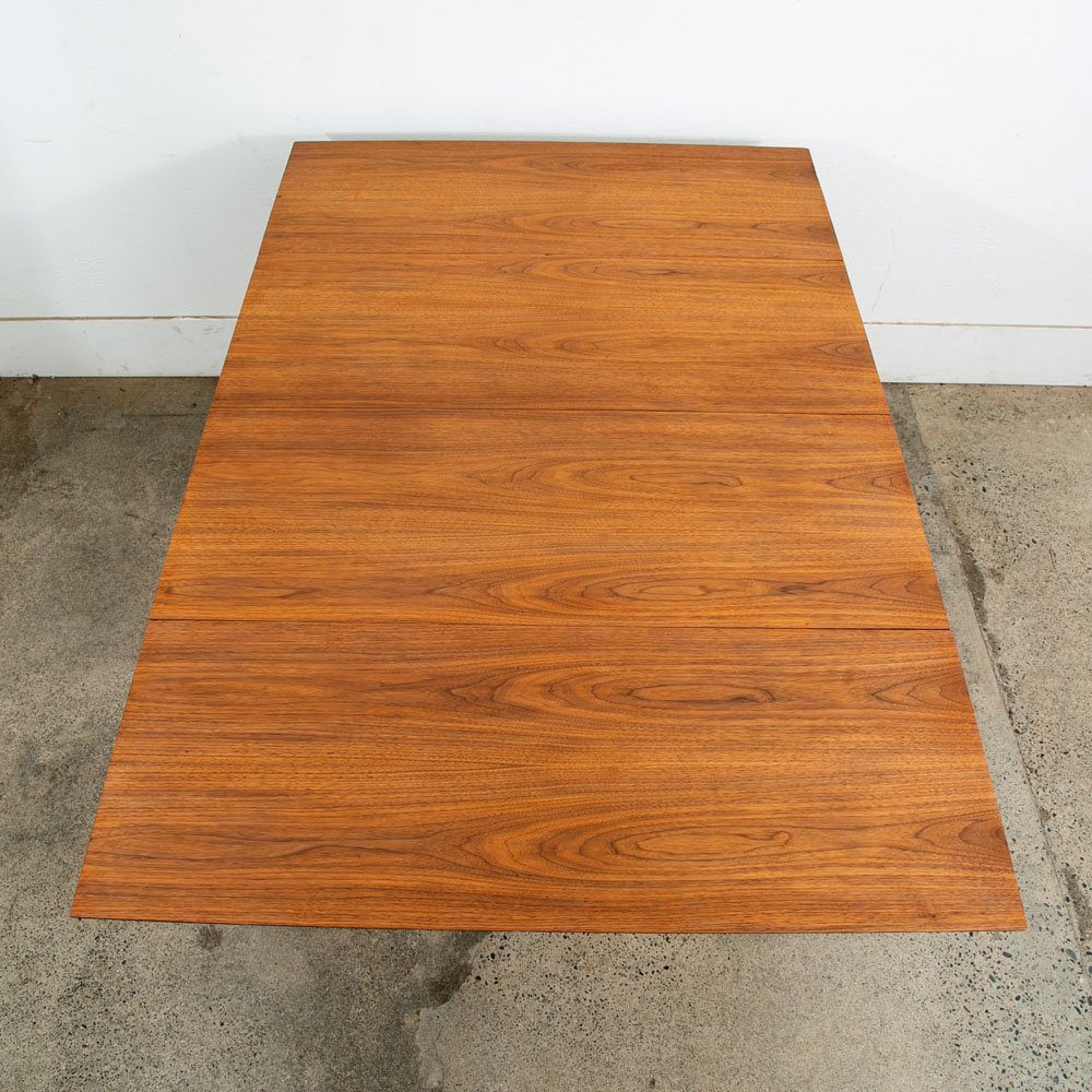 Mid Century Modern Dining Table Drexel Broyhill Drop Leaf Walnut Vintage Mcm 85" - Image 2