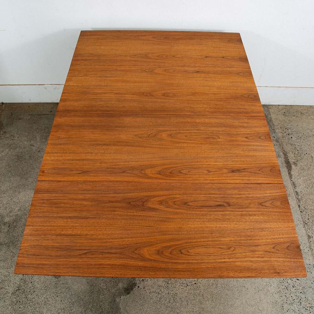 Mid Century Modern Dining Table Drexel Broyhill Drop Leaf Walnut Vintage Mcm 85" - Image 10