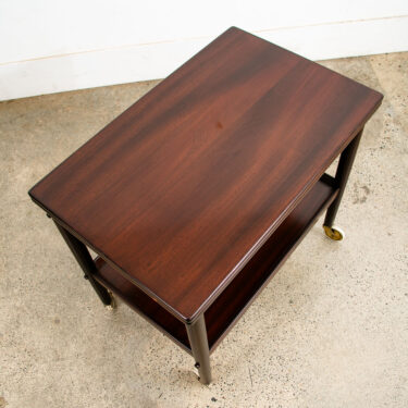 Mid Century Danish Modern Serving Cart Ole Wanscher Mahogany Bar Tray Trolley NM