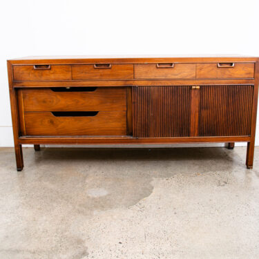Mid Century Modern Credenza Dresser Drexel 6 Drawers Cabinet Selectra Walnut