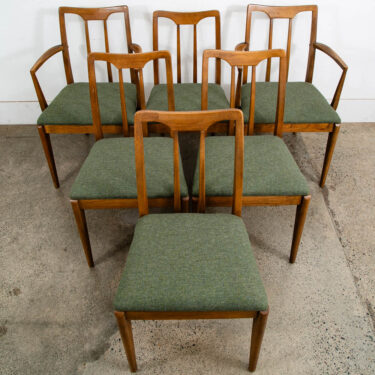 Mid Century Modern Dining Chairs 6 Drexel Projection Green Solid Wood Vintage