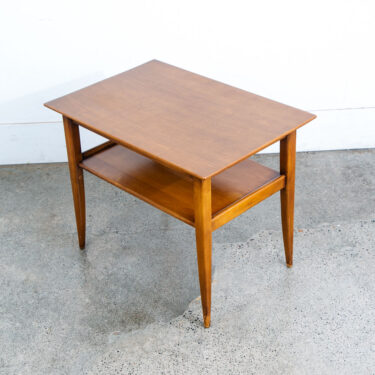 Mid Century Modern Table Solid Wood End Side Nightstand Rectangular Vintage