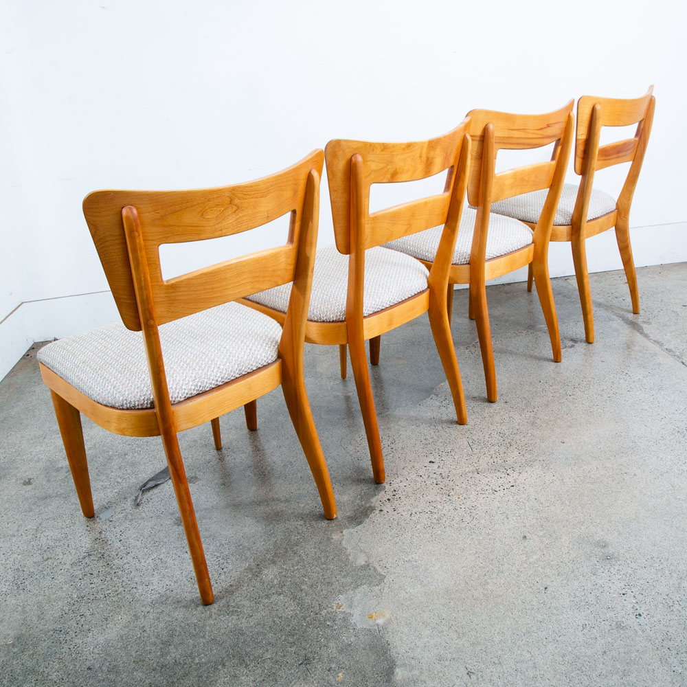 Mid Century Modern Dining Chairs Set 6 Heywood Wakefield Dog Bone Armchair Mcm - Image 4
