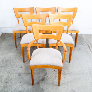 Mid Century Modern Dining Chairs Set 6 Heywood Wakefield Dog Bone Armchair Mcm