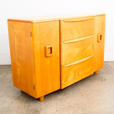 Mid Century Modern Credenza Blonde Shelf Heywood Wakefield Drawer M192 Champagne