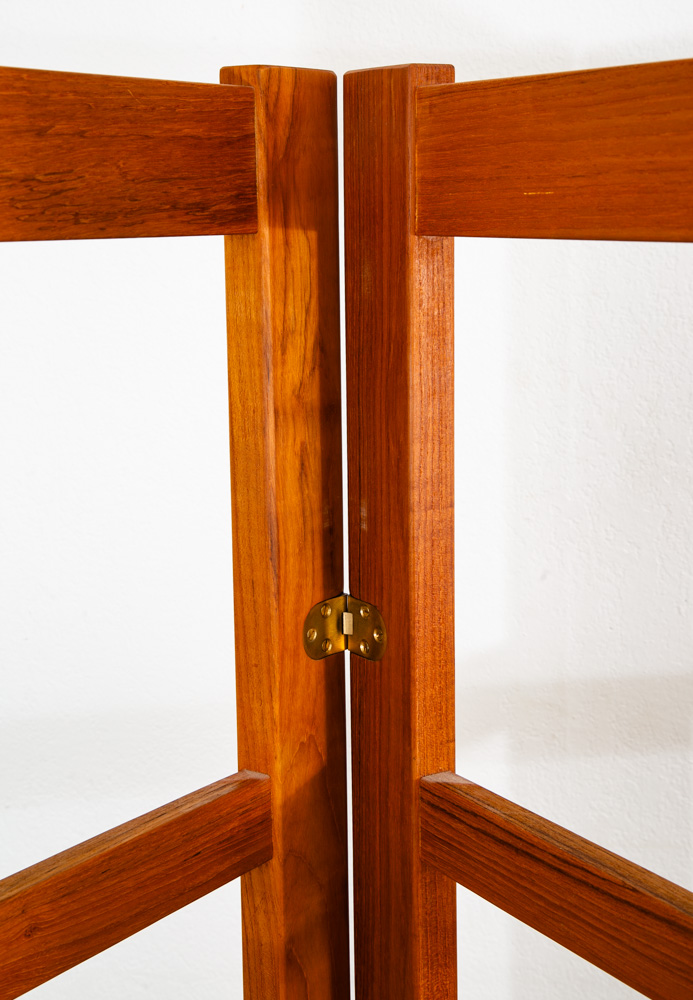 Mid Century Danish Modern Room Divider Wall Unit Solid Teak Wood Free Standing - Image 5