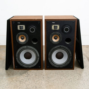 Mid Century Modern Vintage Speakers Pioneer HPM-60 Pair Walnut Hifi Japan 60W
