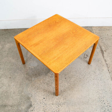 Mid Century Danish Modern Side Table End Square Restored Oak Wood Nightstand NM