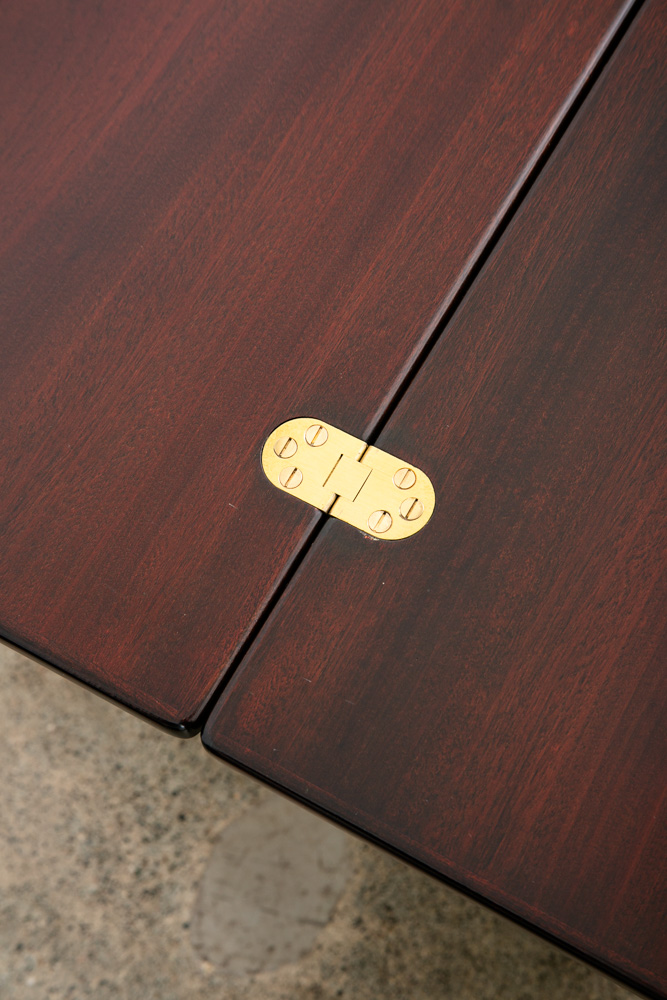 Mid Century Danish Modern Serving Cart Ole Wanscher Mahogany Bar Tray Trolley NM - Image 12