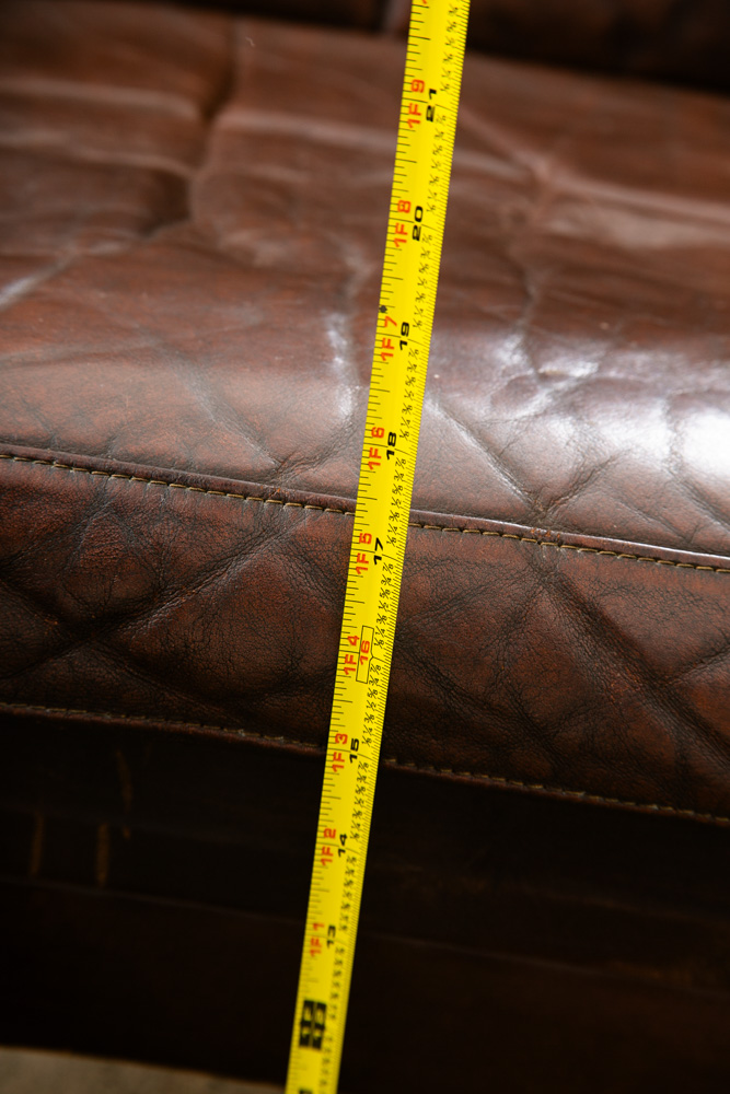 Mid Century Danish Modern Lounge Chair Brown Leather Armchair Legs Denmark Mcm - Image 7