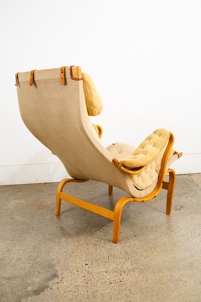 Mid Century Danish Modern Lounge Chair Dux Bruno Mathsson Pernilla Off White Mcm - Image 4