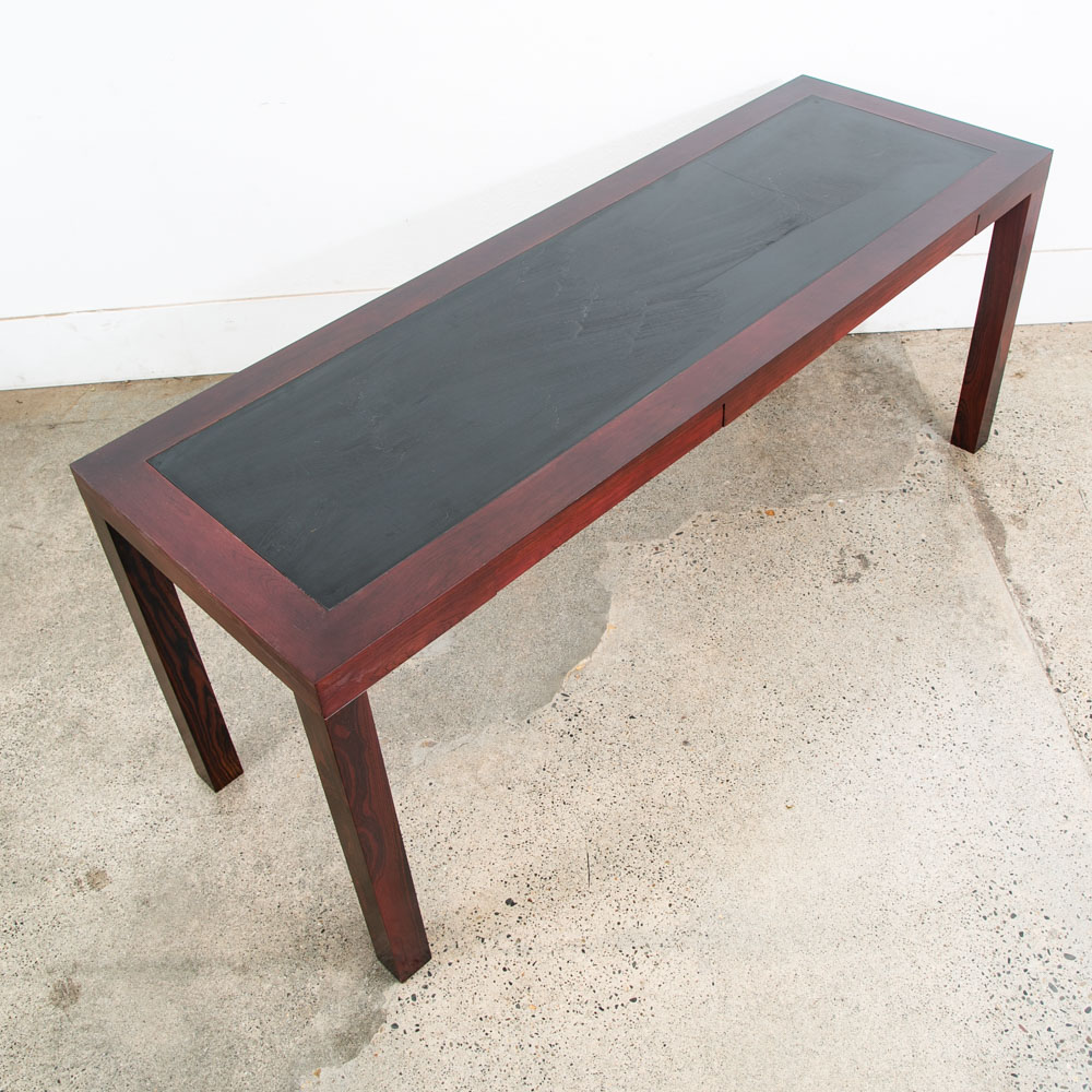 Mid Century Modern Console Table Rosewood Entryway Black Sofa Drawers Vintage