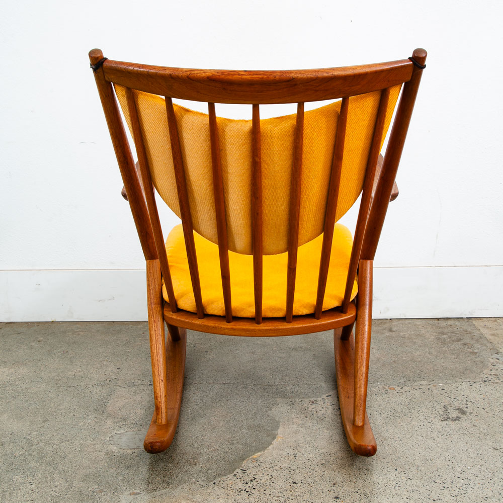 Mid Century Danish Modern Rocking Chair Teak Rocker Frank Reenskaug Bramin Mcm - Image 5