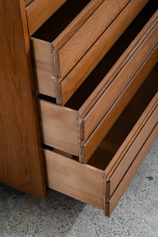 Mid Century Modern Dresser Highboy Chest of Drawers 4 Drawers Solid Wood MCM - Image 7