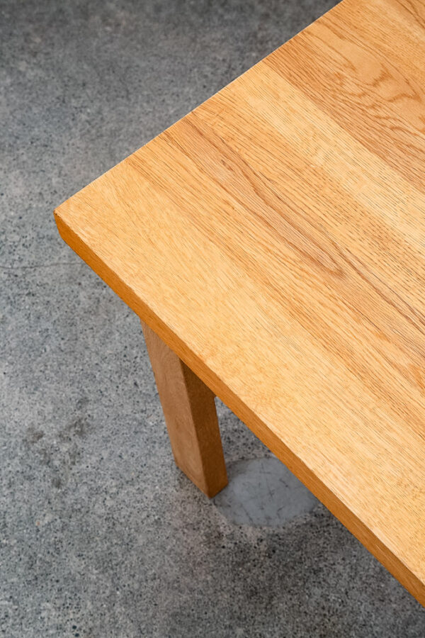 Mid Century Danish Modern Side Coffee Table End Square Solid White Oak ...