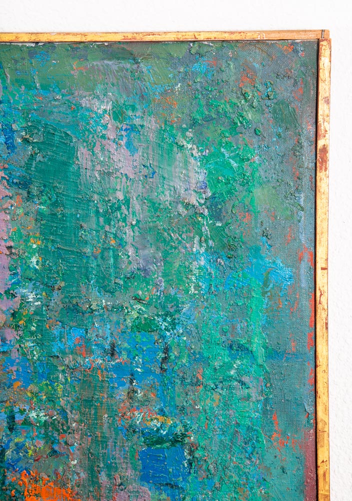 Mid Century Oil Painting George Constant Art Abstract Expressionism Large 40x30" - Image 12