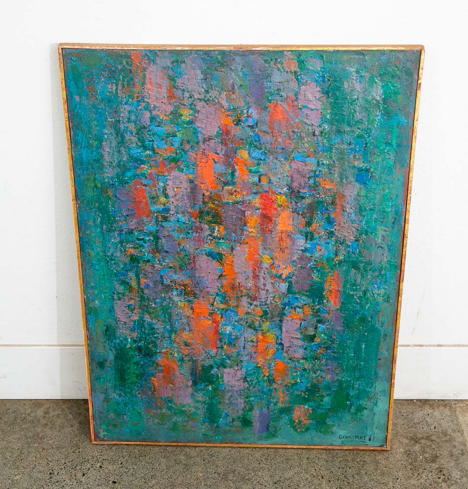 Mid Century Oil Painting George Constant Art Abstract Expressionism Large 40x30" - Image 11