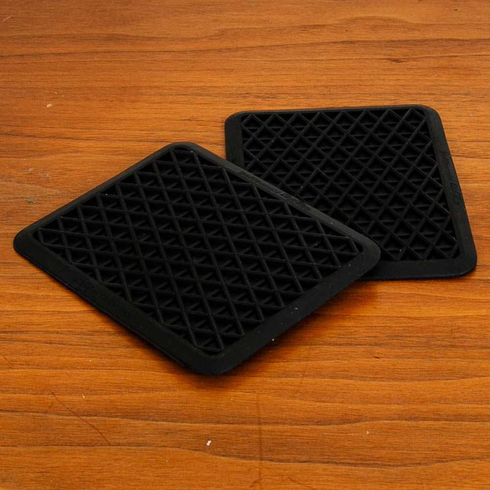 Mid Century Modern Circa 1960's Vintage Rubbermaid Kar-Rug Miniature Throw Rug Coaster Set of 4 - Image 3