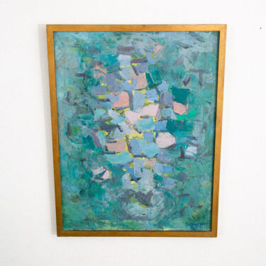 Mid Century Modern Oil Painting George Constant Art Abstract Original Signed '60