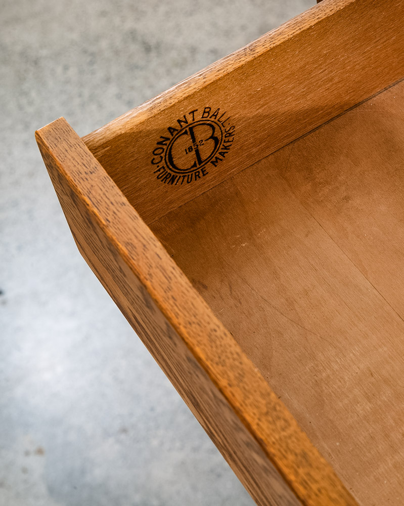 Mid Century Modern Bar Cart Cabinet Conant Ball Expanding Top Storage Rolling - Image 6