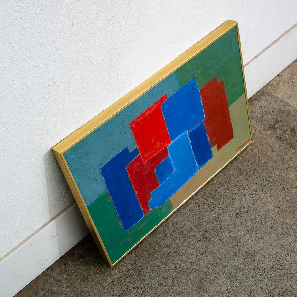 Mid Century Modern Oil Painting George Constant Abstract Art Original Signed '75 - Image 8