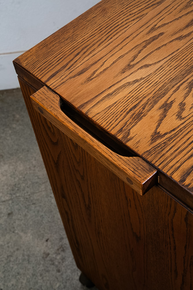 Mid Century Modern Bar Cart Cabinet Conant Ball Expanding Top Storage Rolling - Image 12