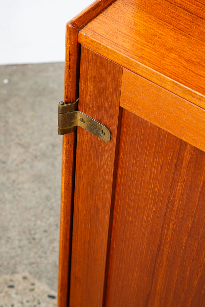 Mid Century Danish Modern Bookshelf Cabinet Teak Shelves Lyby Denmark 27.5" - Image 11