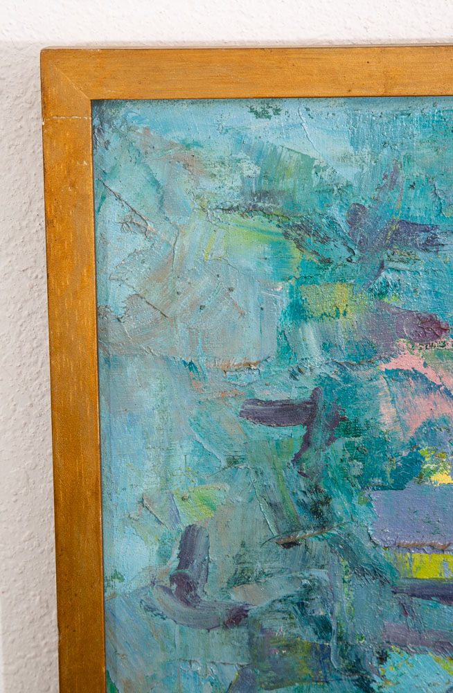 Mid Century Modern Oil Painting George Constant Art Abstract Original Signed '60 - Image 12