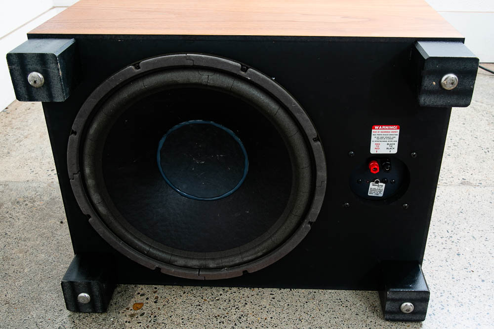 Mid Century Modern Subwoofer ULD 17S7 Table Rectangular Walnut Vintage Speaker - Image 4