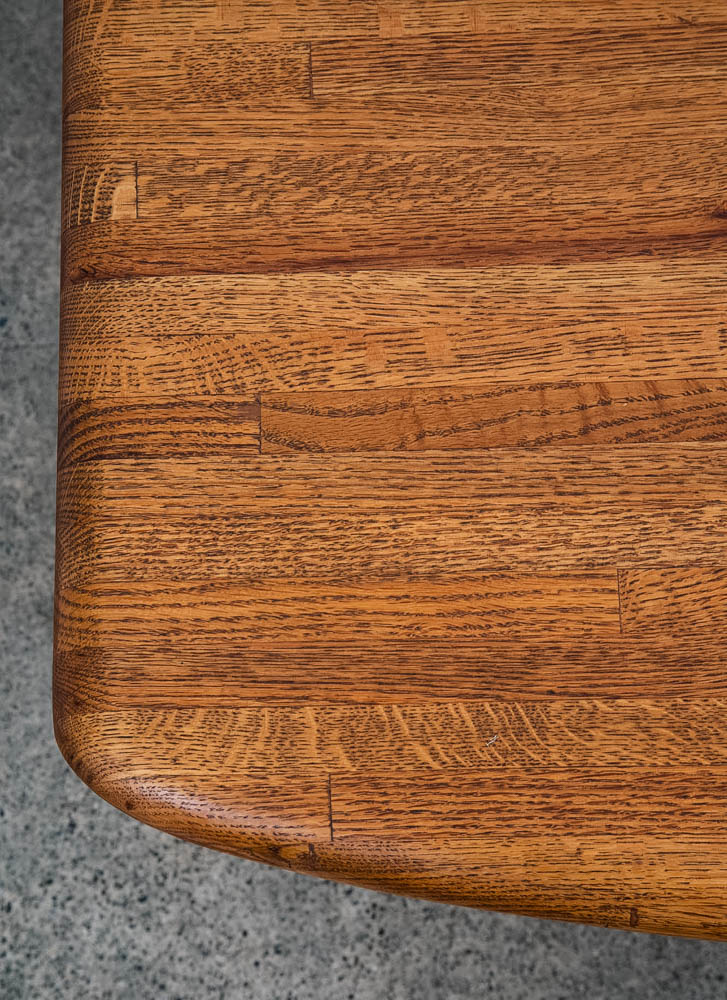 Mid Century Modern Side Tables Solid Oak Rectangular Butcher Block Coffee End - Image 6